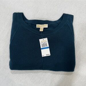Michael Kors Pullover Hand Knit Sweater Women’s XL Teal Blue MSRP $99.50
